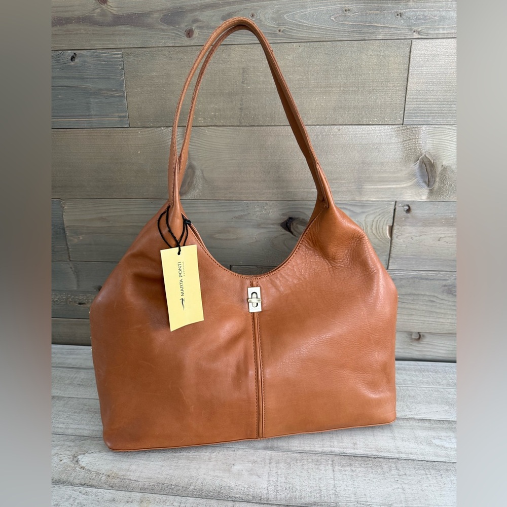 Marta Ponti Leather Purse/Tote Bag, NWT
